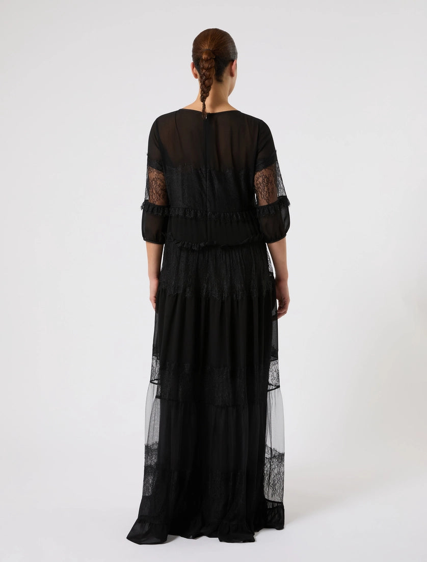 Georgette and lace dress