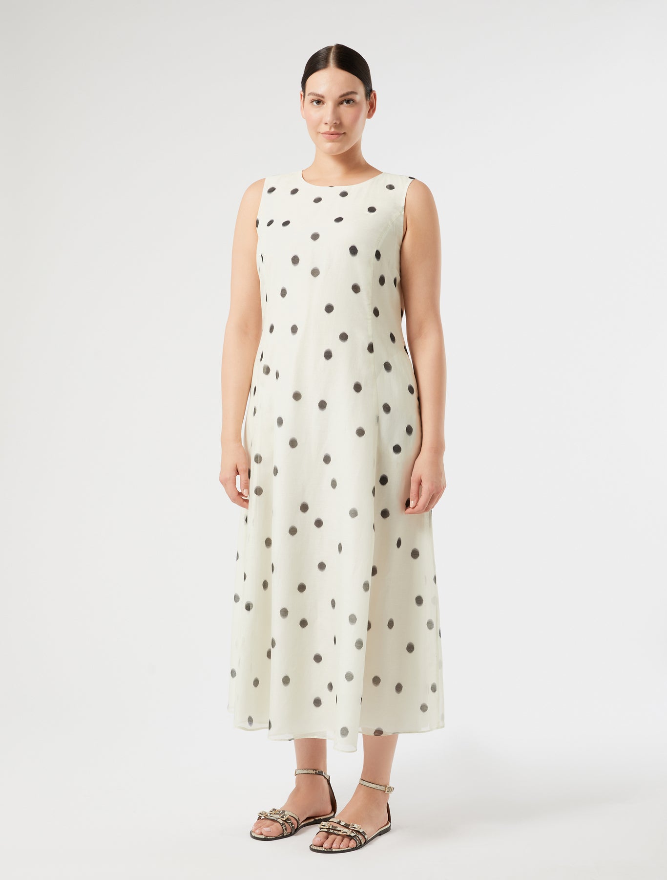 marina rinaldi silk voile dress for woman
