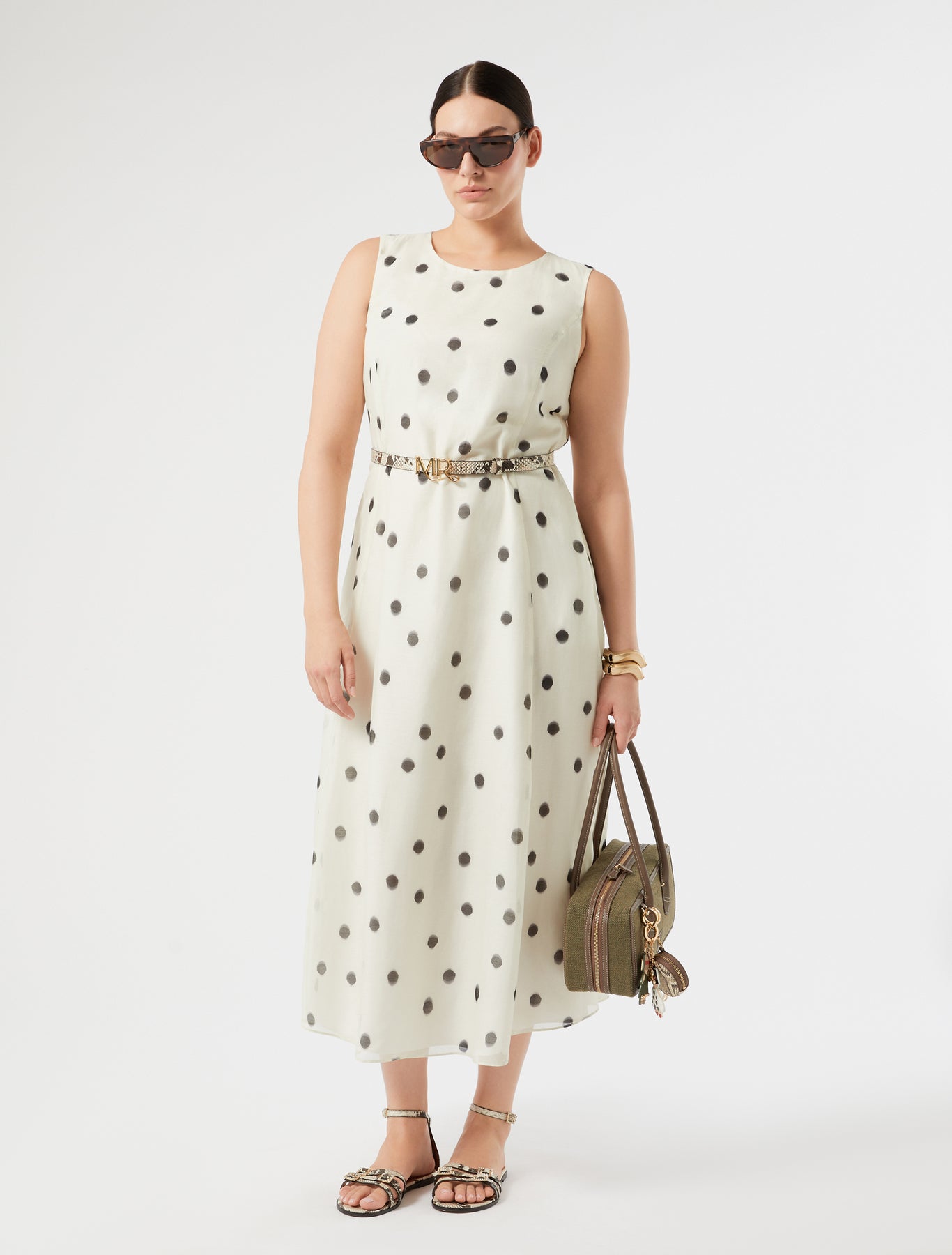 marina rinaldi silk voile dress for woman