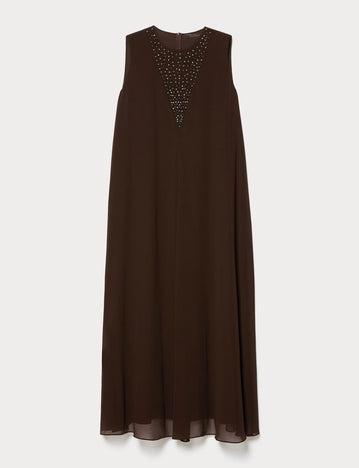 marina rinaldi embroidered georgette dress for woman