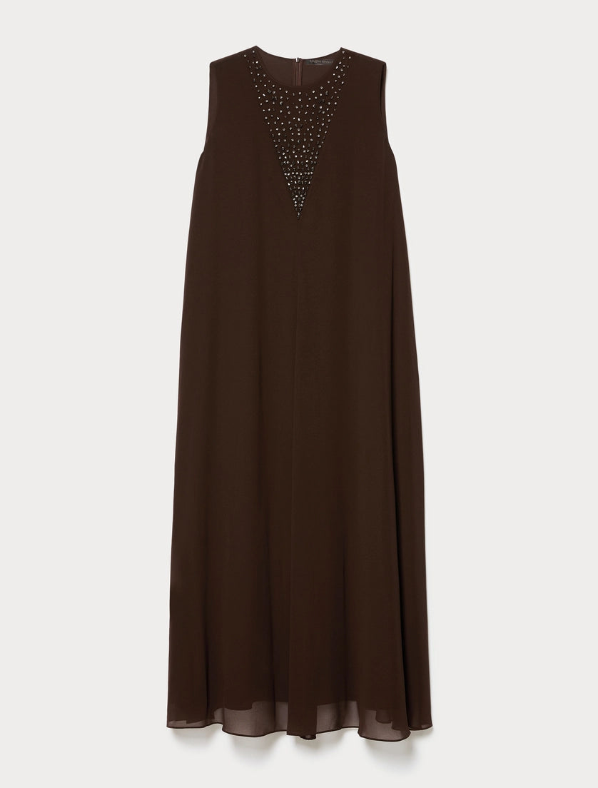 marina rinaldi embroidered georgette dress for woman
