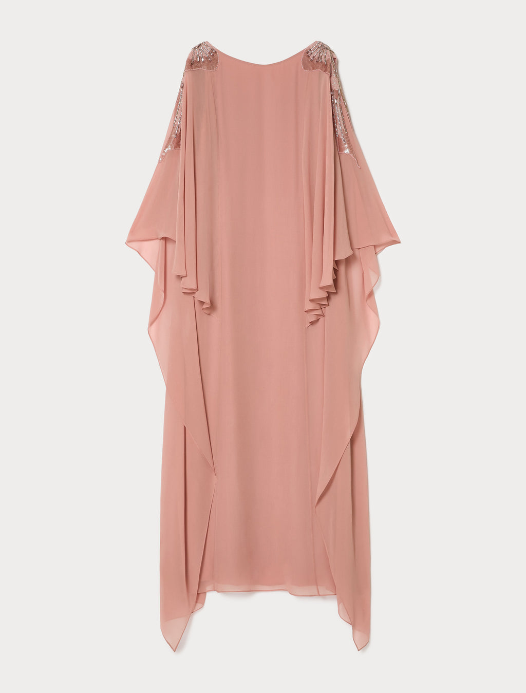 marina rinaldi embroidered silk georgette dress for woman