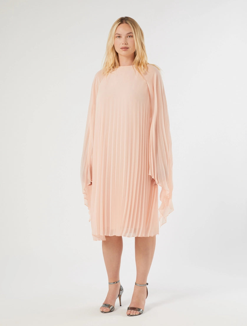 Pleated georgette dress