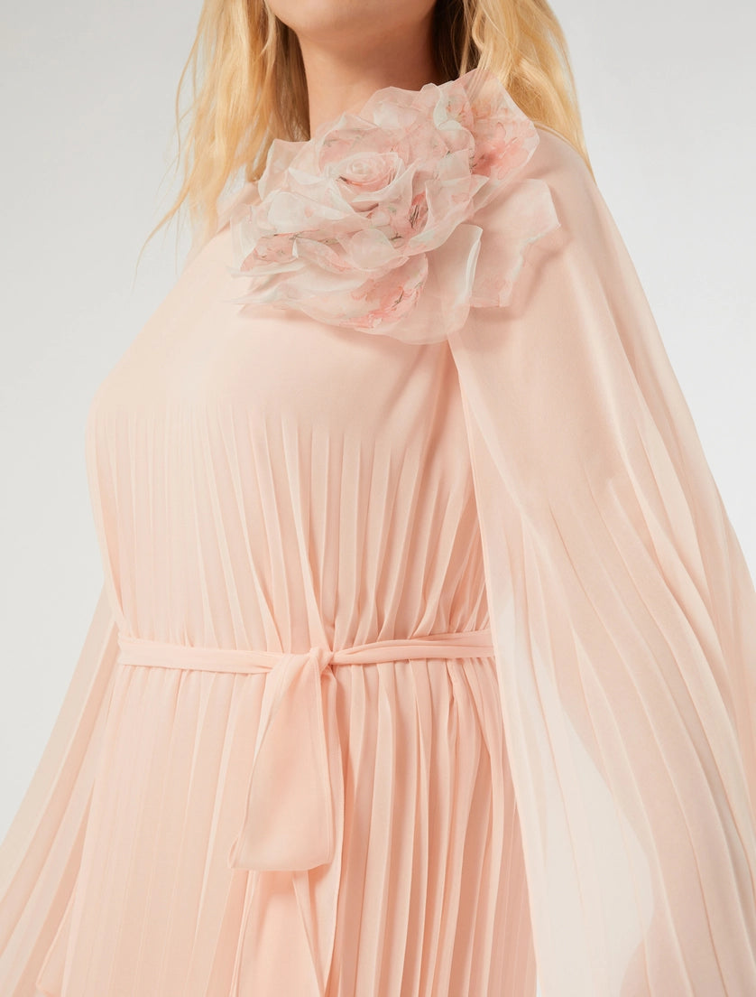 Pleated georgette dress