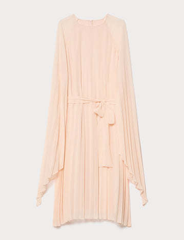 marina rinaldi pleated georgette dress for woman