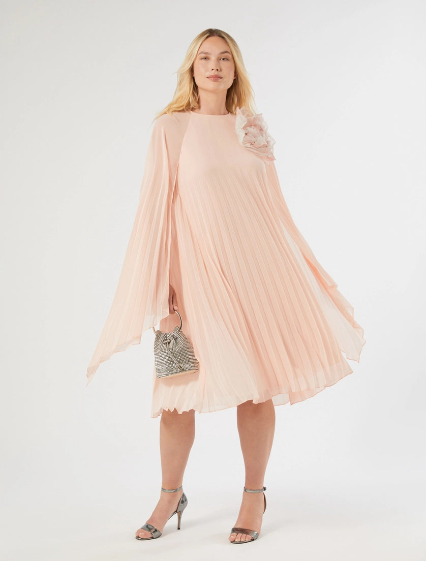 Pleated georgette dress