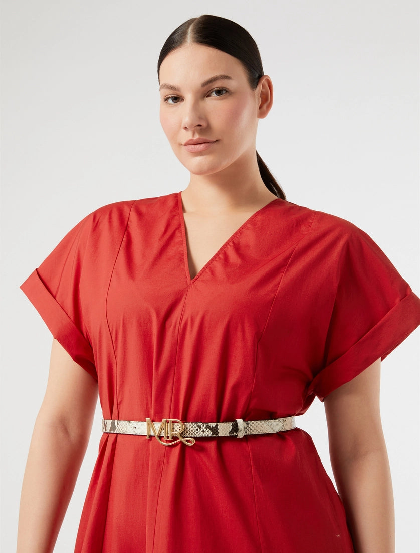 marina rinaldi cotton poplin dress for woman