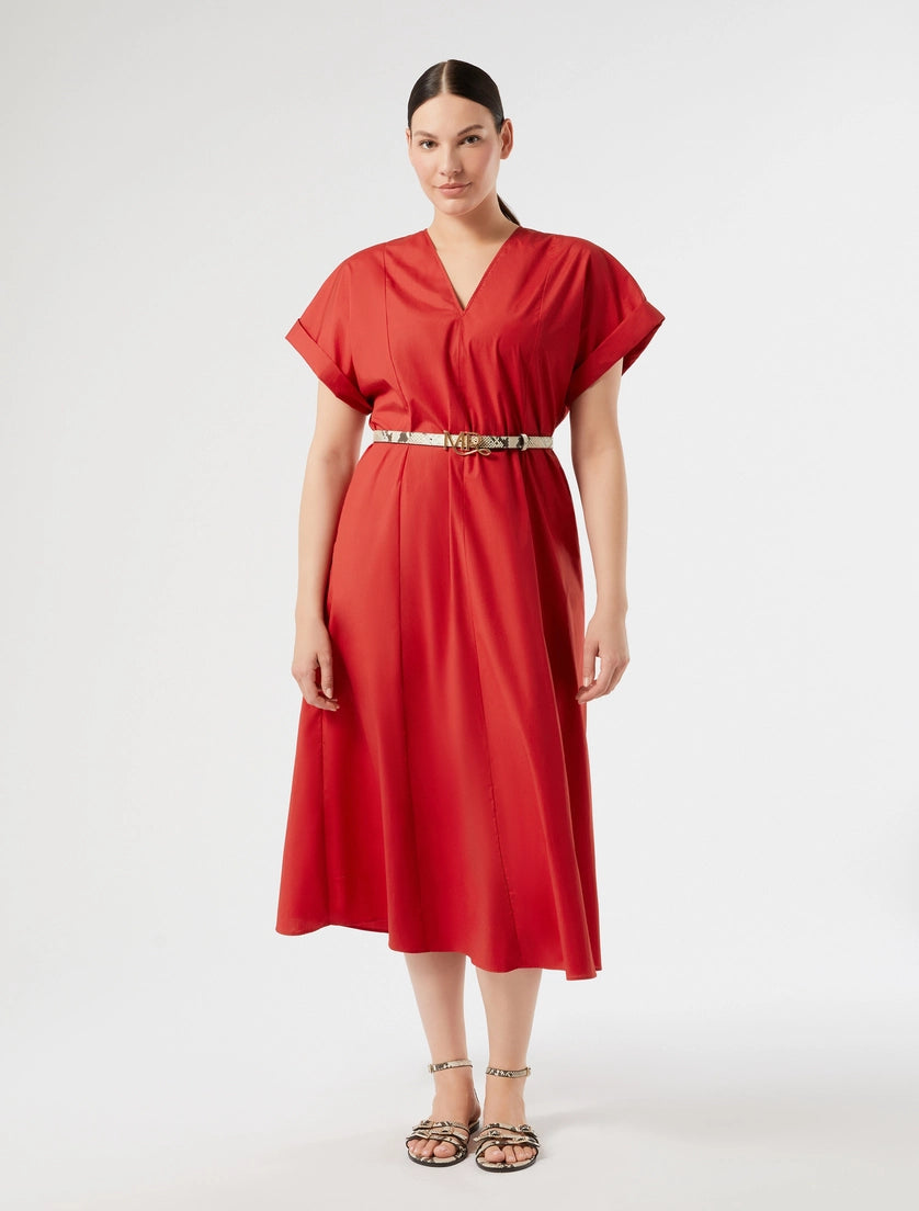marina rinaldi cotton poplin dress for woman