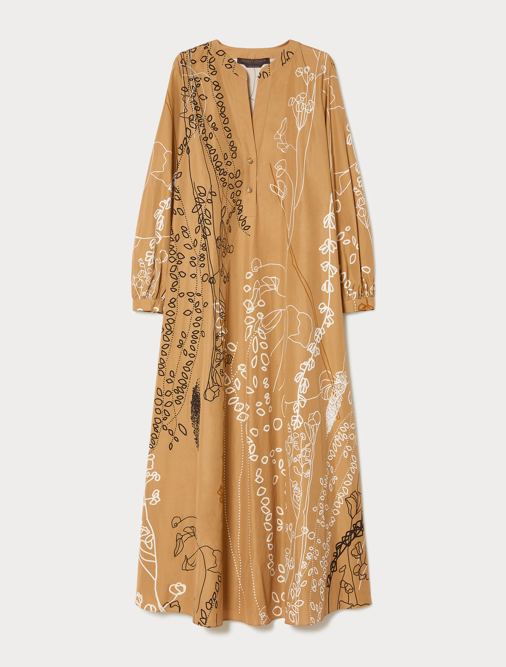 Printed poplin dress