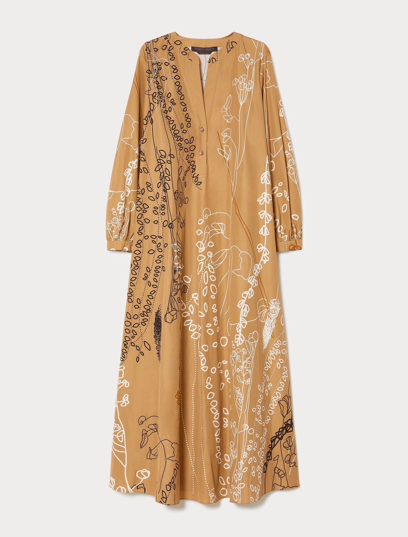 Printed poplin dress