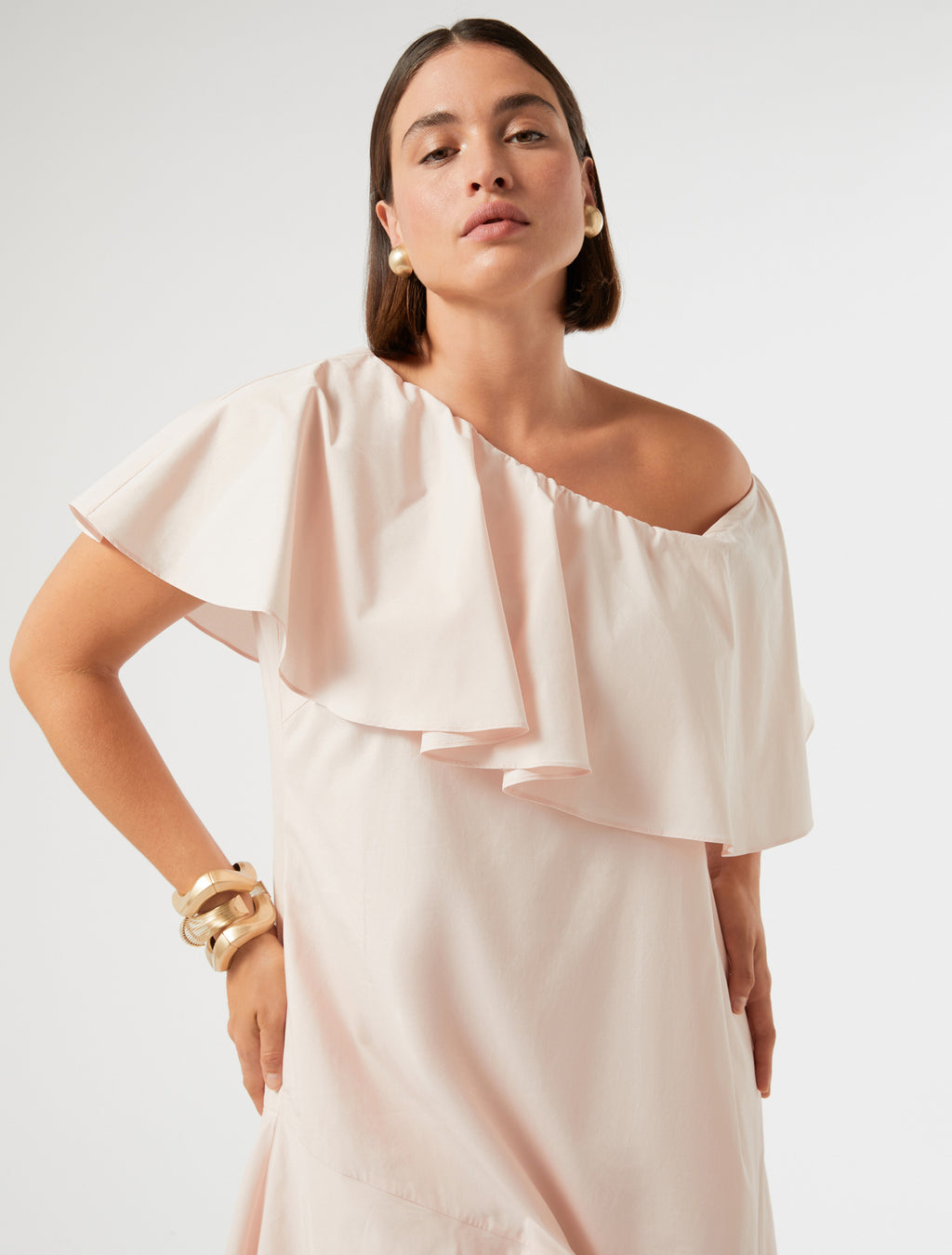 marina rinaldi cotton-poplin dress for woman