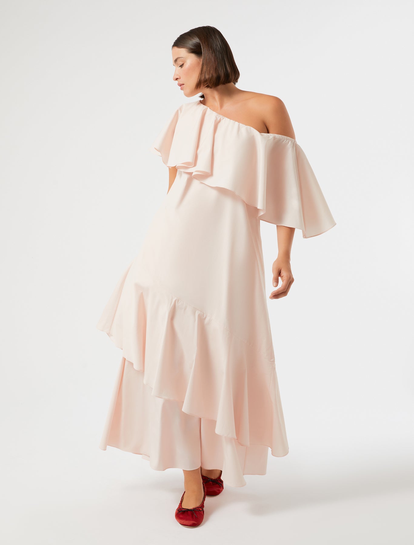 marina rinaldi cotton-poplin dress for woman