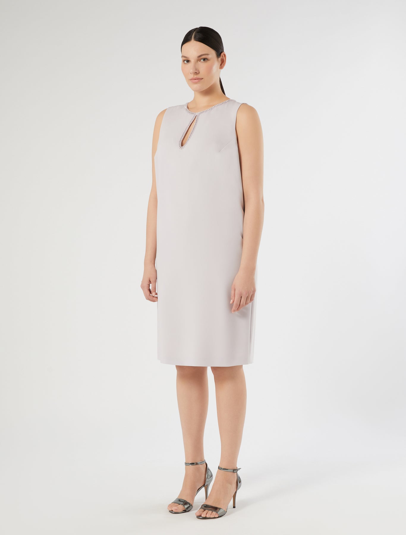 Embroidered cady dress