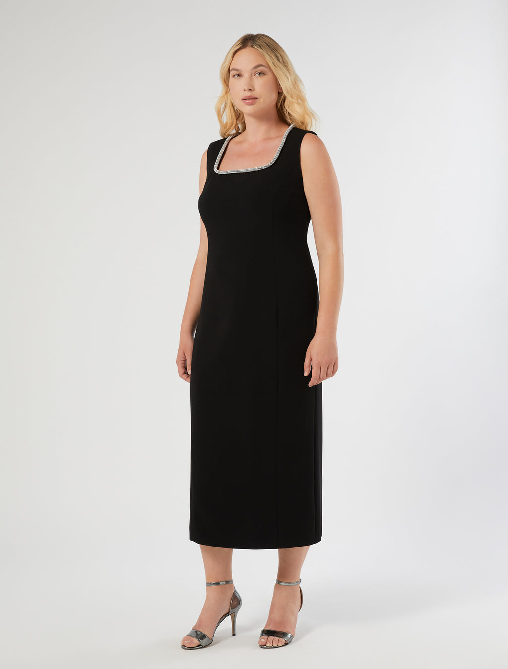 Embroidered cady dress