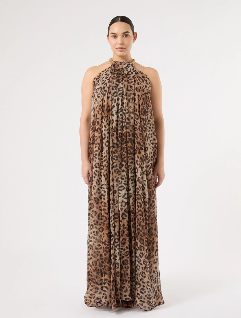 marina rinaldi silk georgette dress for woman