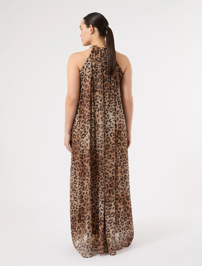 marina rinaldi silk georgette dress for woman