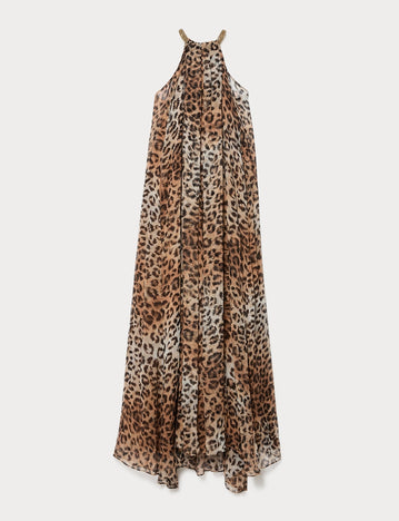 marina rinaldi silk georgette dress for woman