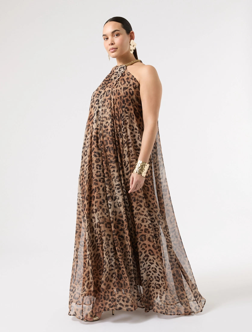 marina rinaldi silk georgette dress for woman