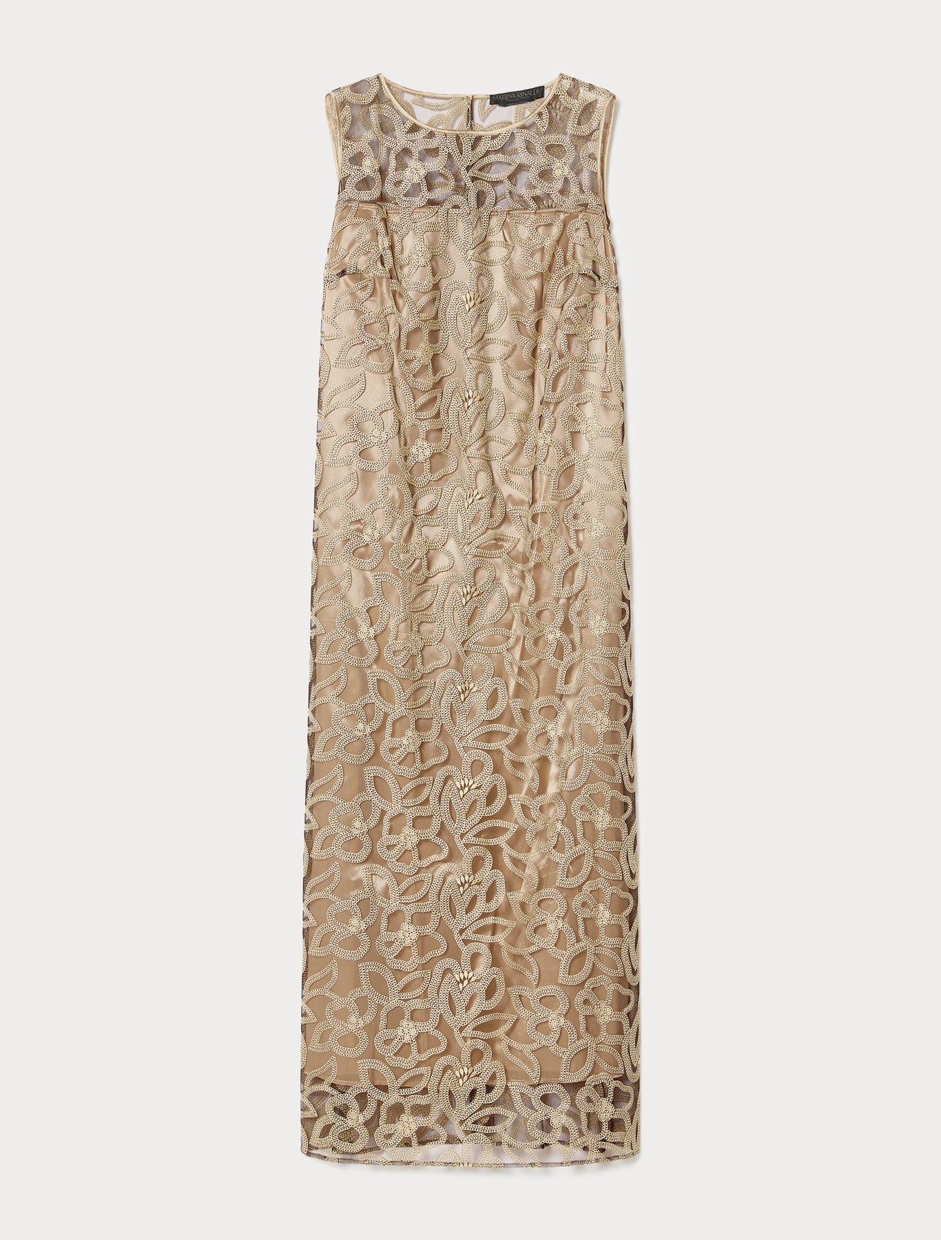 marina rinaldi embroidered tulle dress for woman