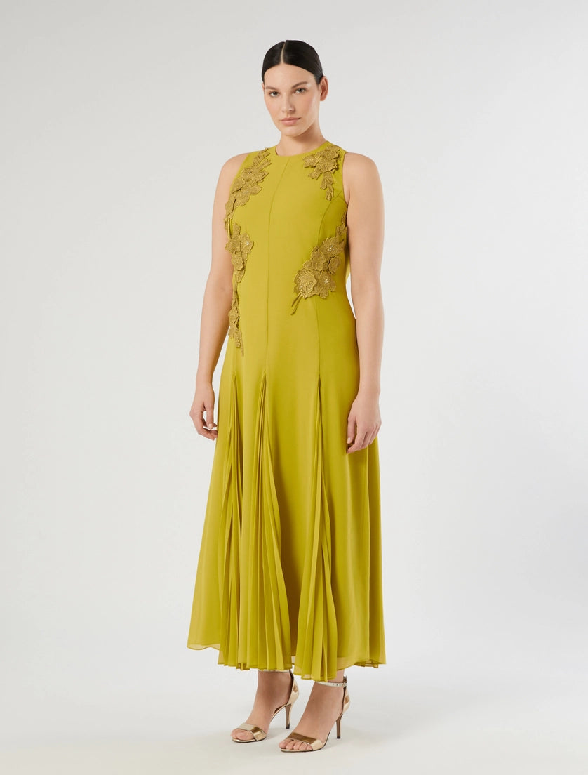 Macramé and rhinestone-adorned cady dress