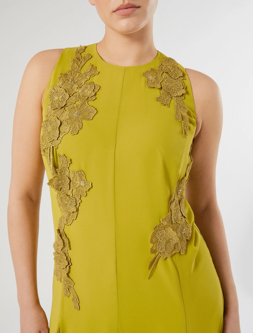 Macramé and rhinestone-adorned cady dress