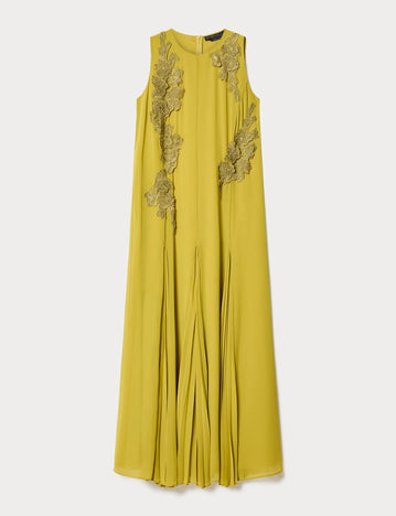 Macramé and rhinestone-adorned cady dress