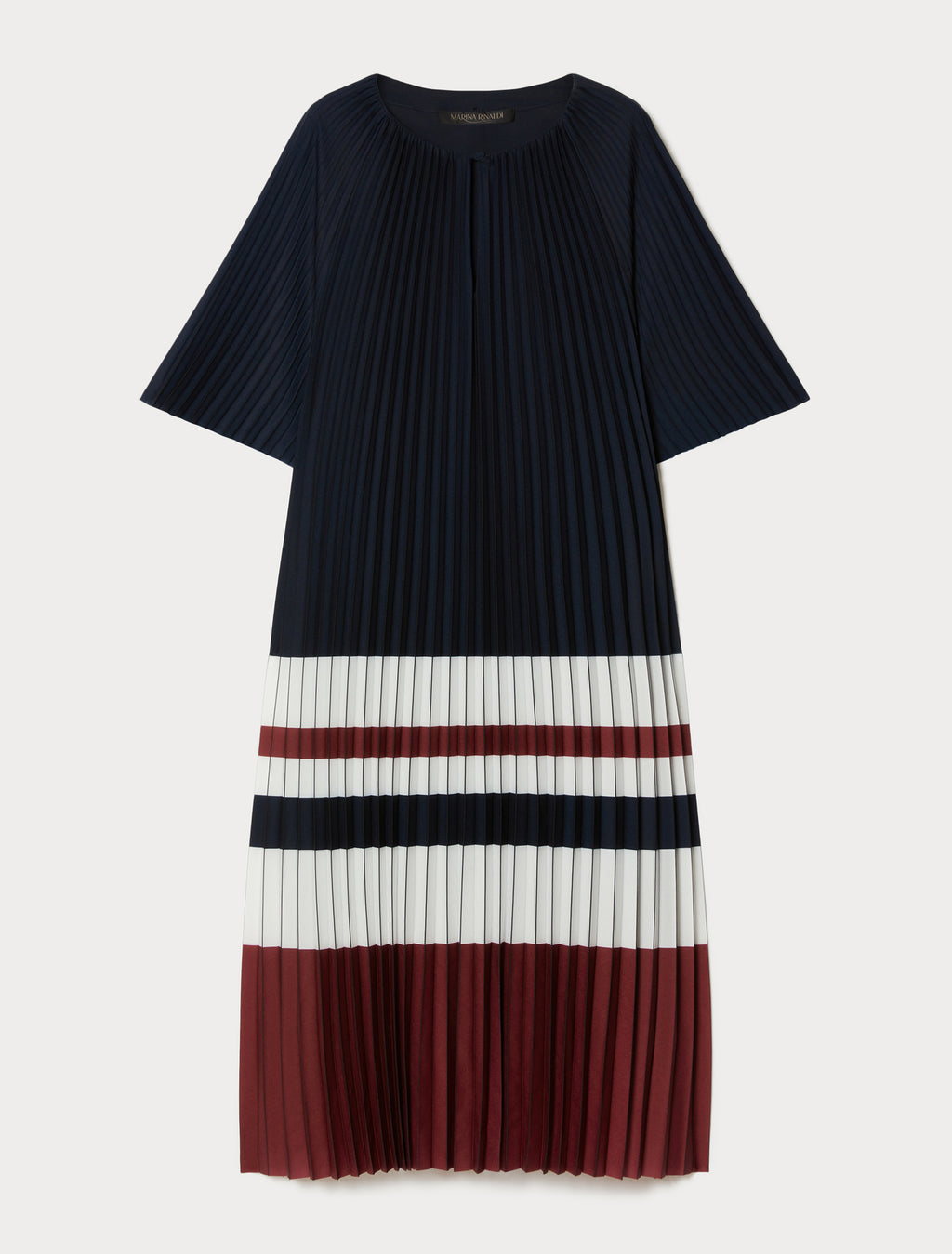 Pleated crêpe de Chine dress