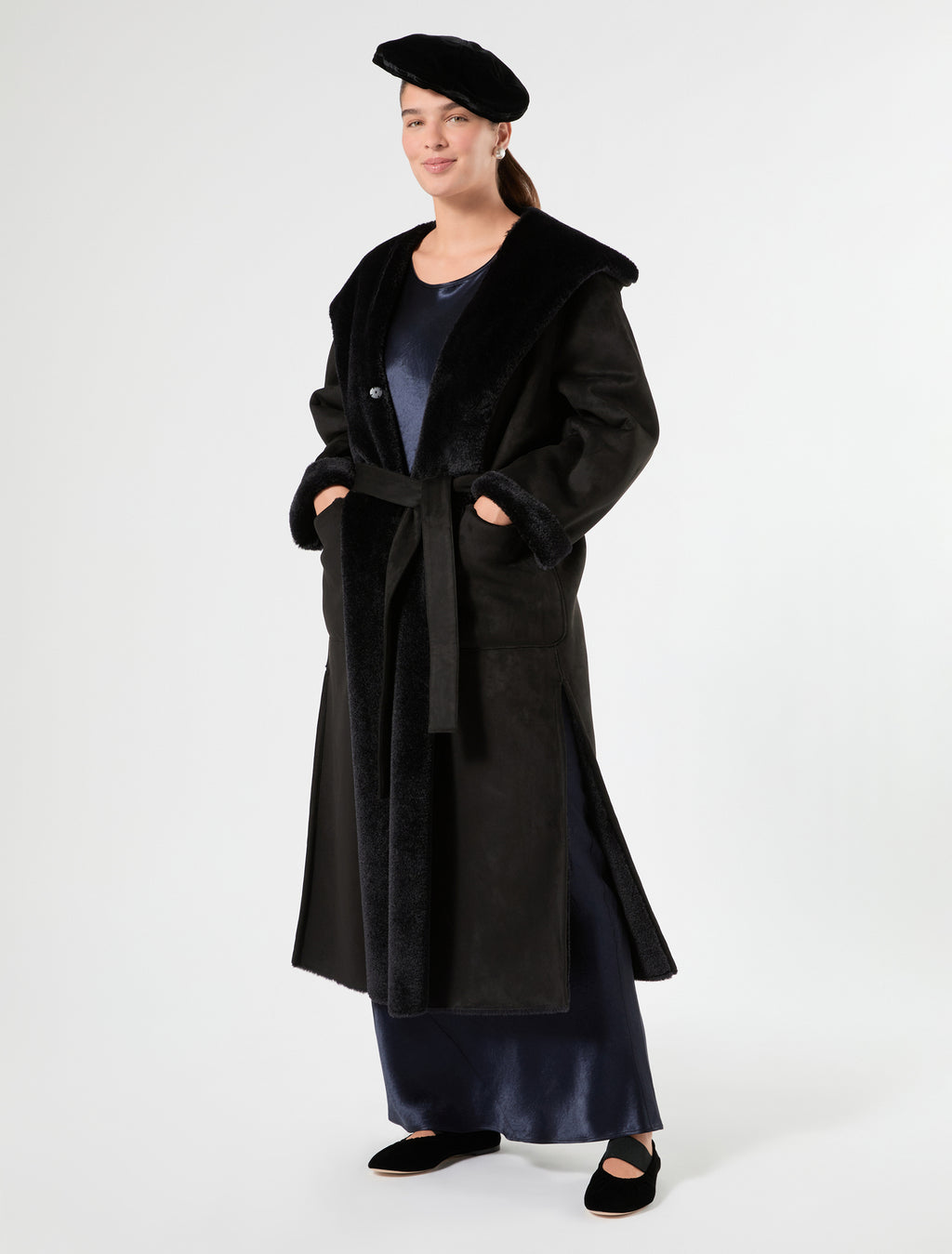Marina Rinaldi envers satin dress for woman