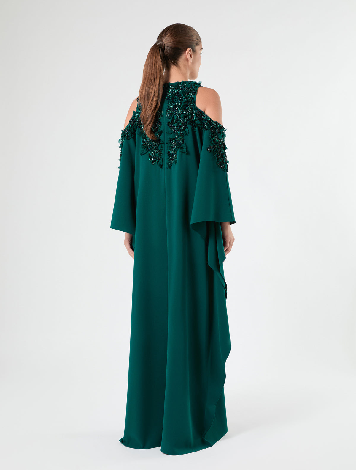 Marina Rinaldi cady caftan dress with embroidery for woman