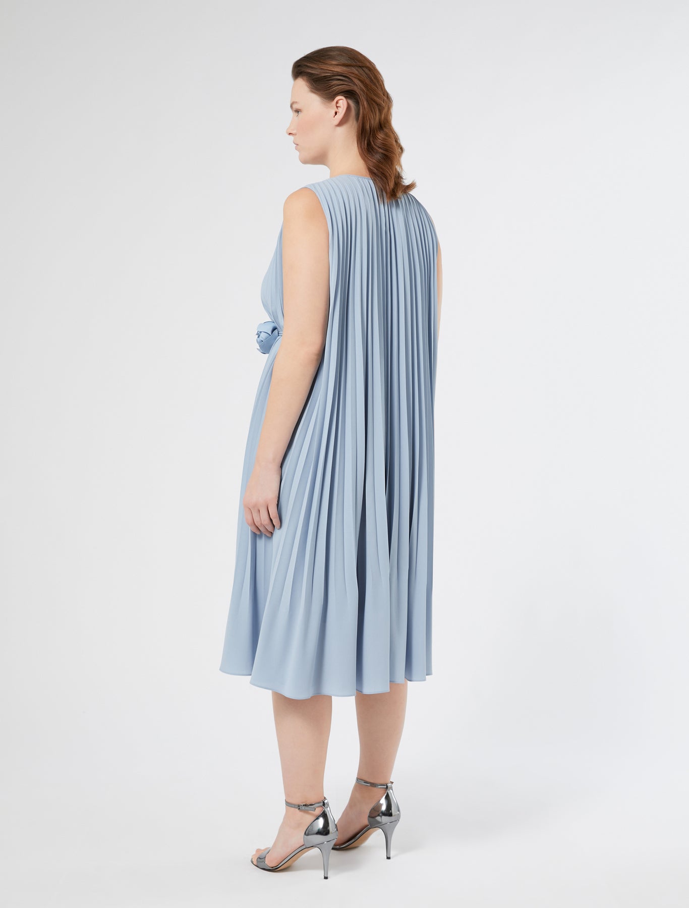 Pleated crêpe dress