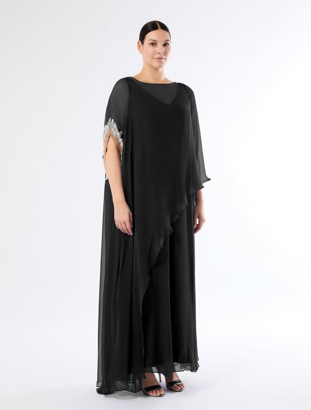 Pure silk chiffon dress