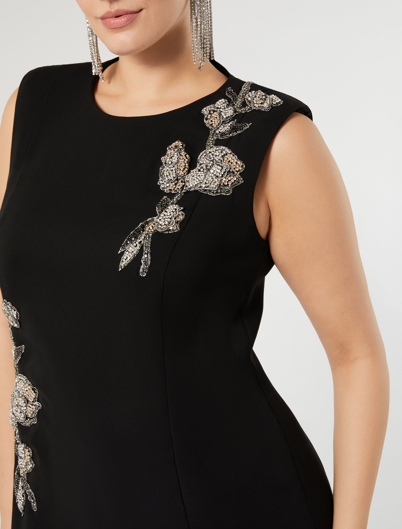 Marina Rinaldi embroidered cady dress for woman
