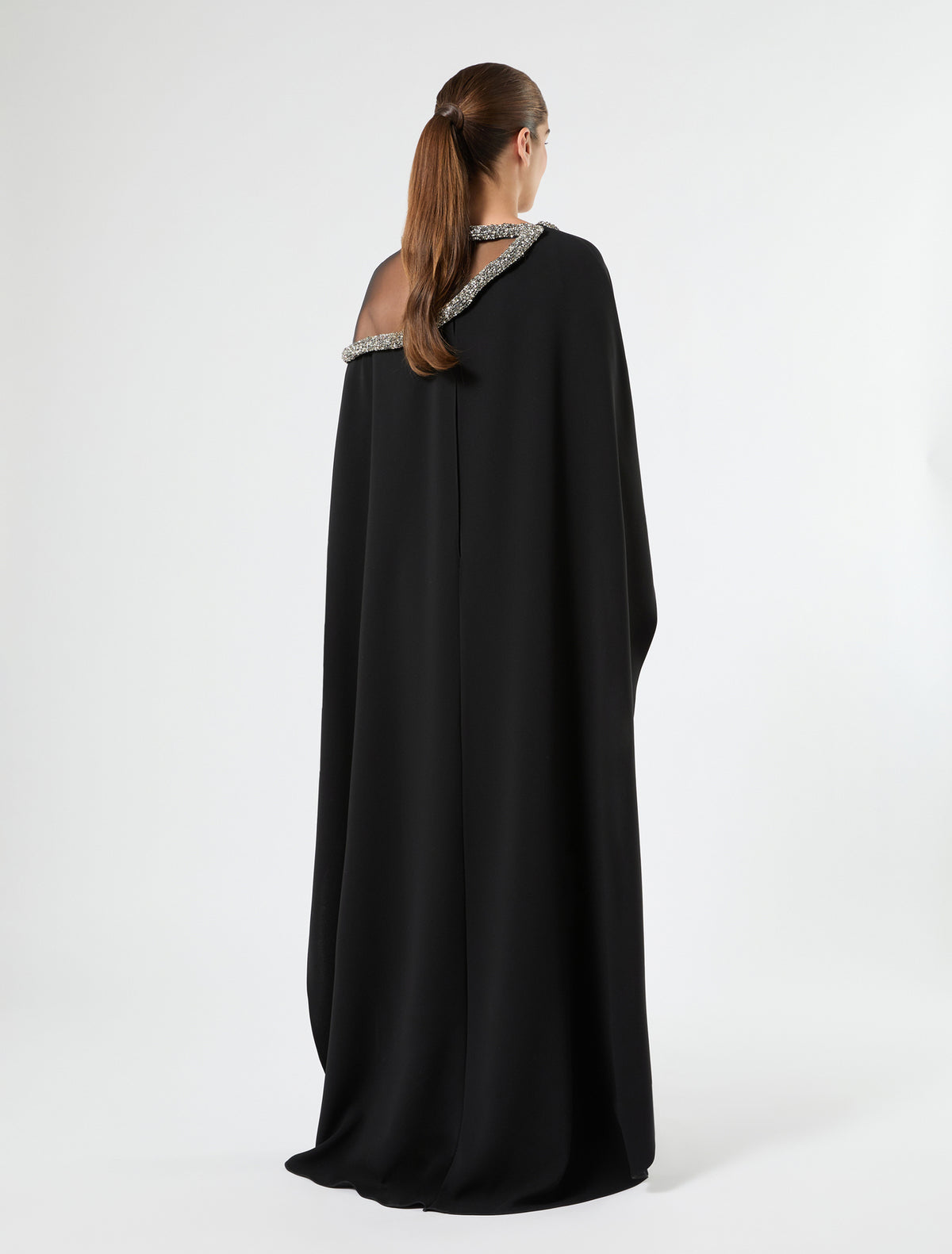 Marina Rinaldi long cady dress with embroidery for woman