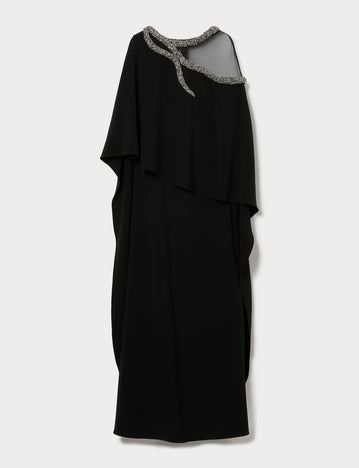 Marina Rinaldi long cady dress with embroidery for woman