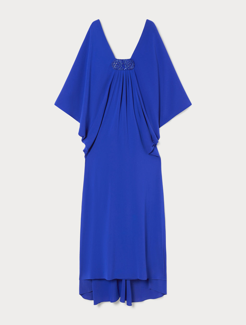 Crêpe cady dress with embroidery