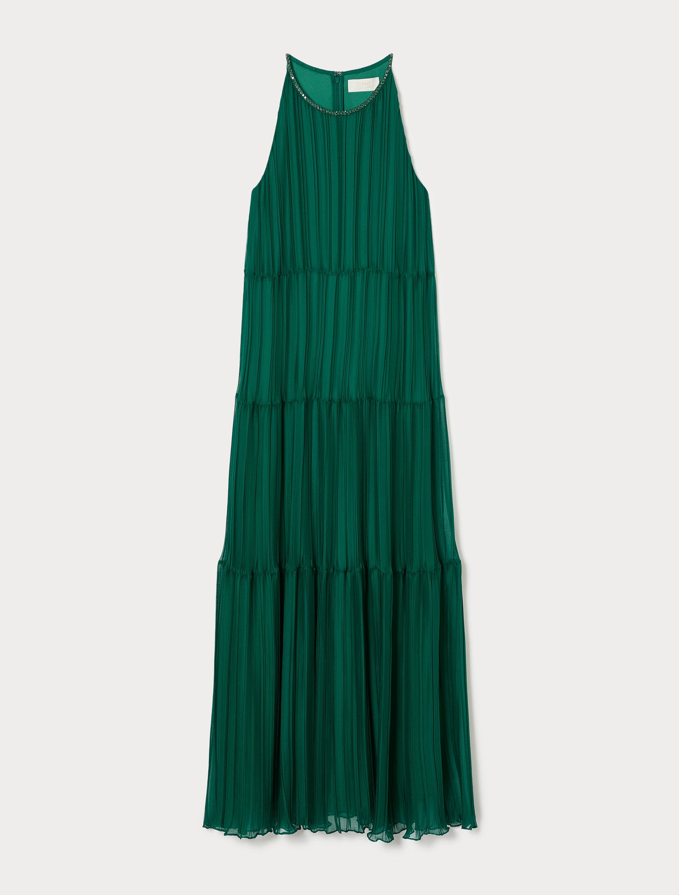 Marina Rinaldi long pleated georgette dress for woman