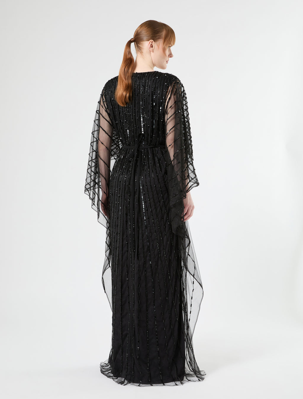 Marina Rinaldi kaftan dress in tulle with embroidery for woman