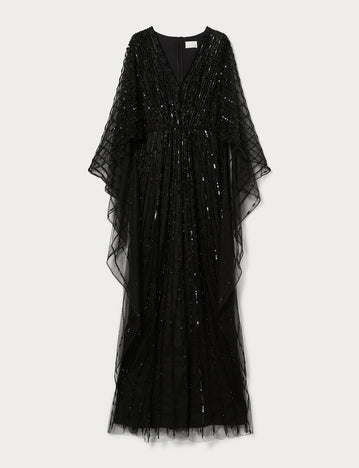 Marina Rinaldi kaftan dress in tulle with embroidery for woman