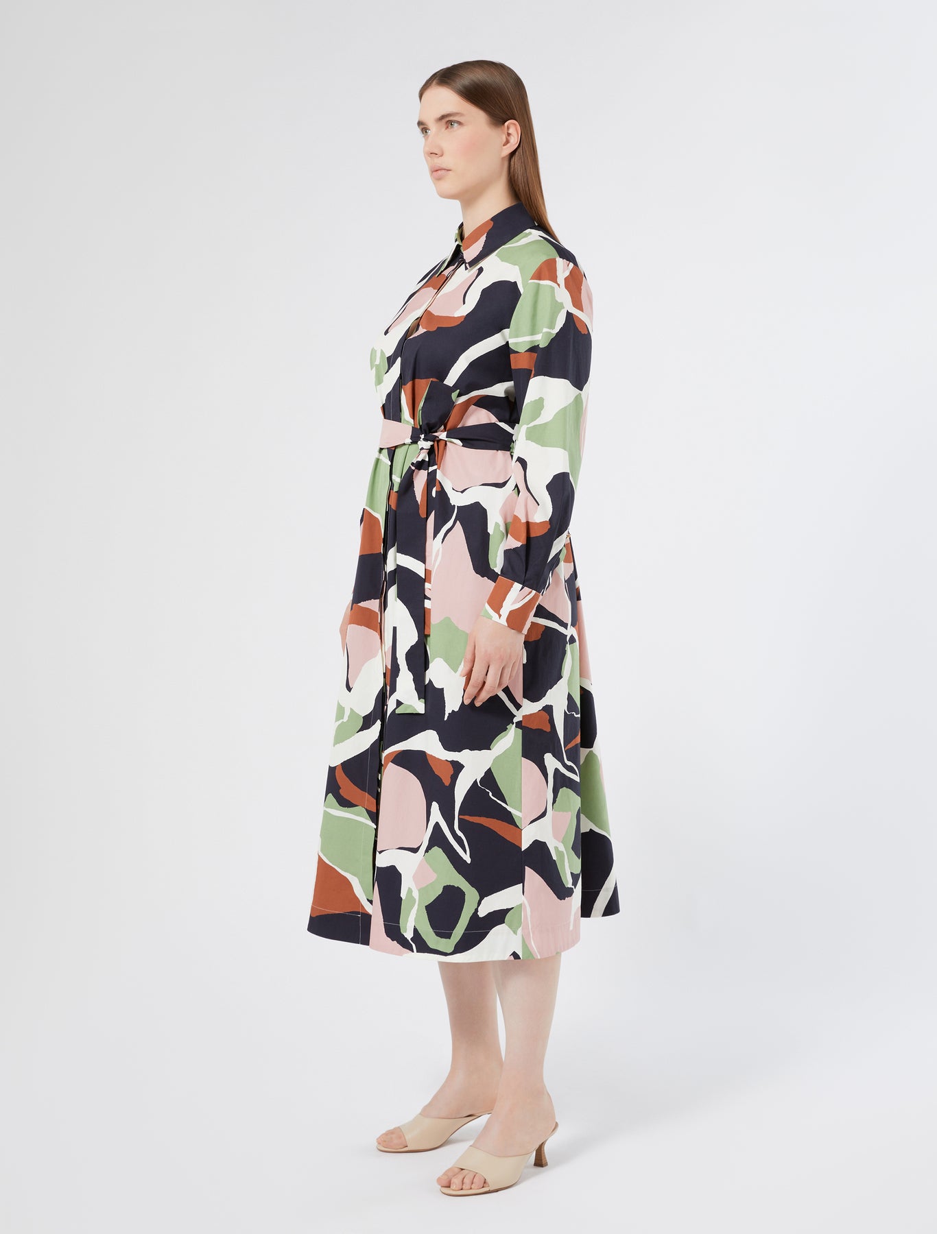 Poplin print dress
