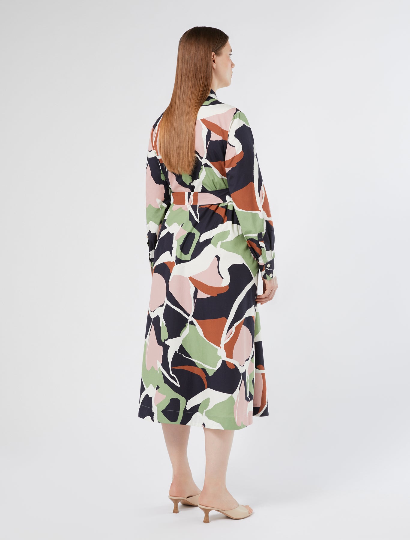 Poplin print dress