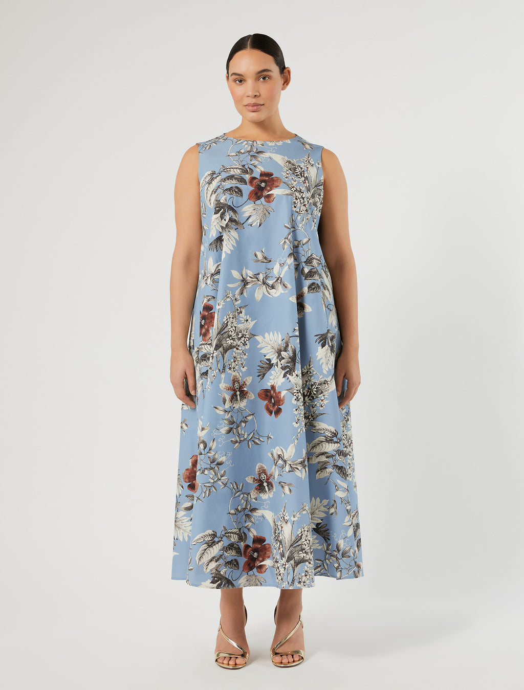 Marina Rinaldi poplin print dress for woman