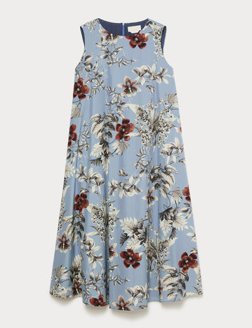 Marina Rinaldi poplin print dress for woman