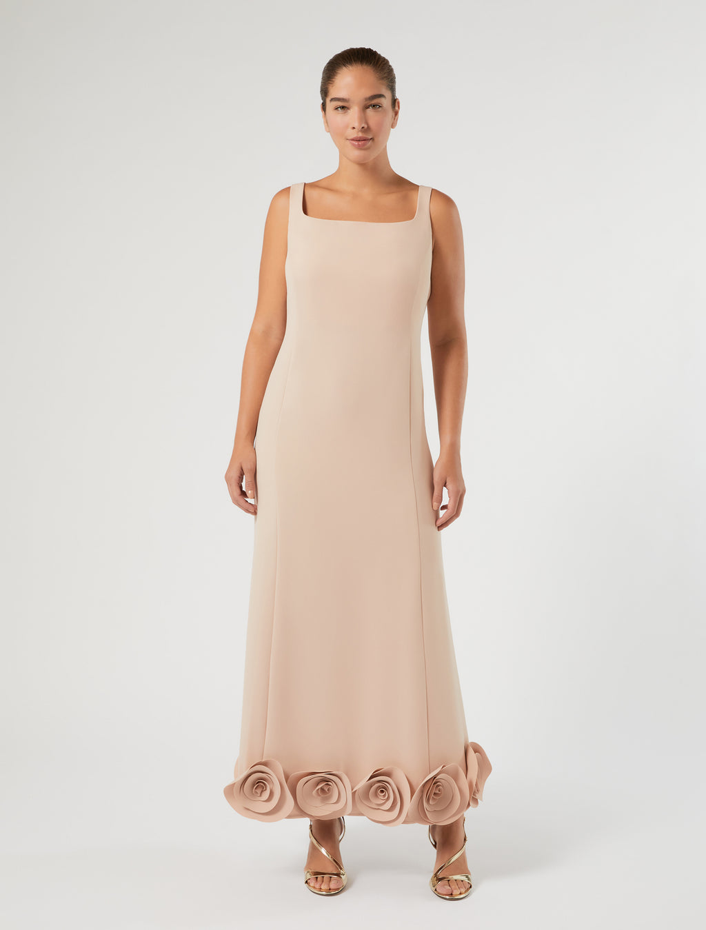 Marina Rinaldi rose-detail cady dress for woman