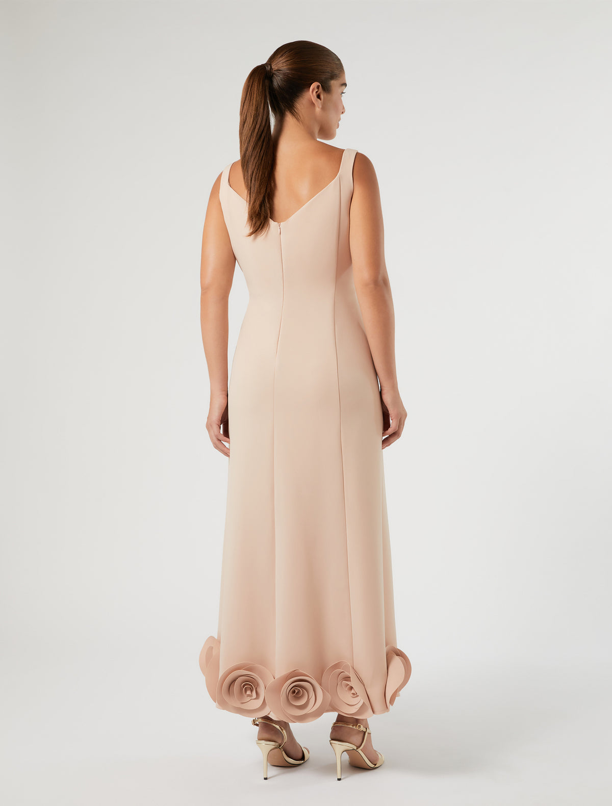 Marina Rinaldi rose-detail cady dress for woman