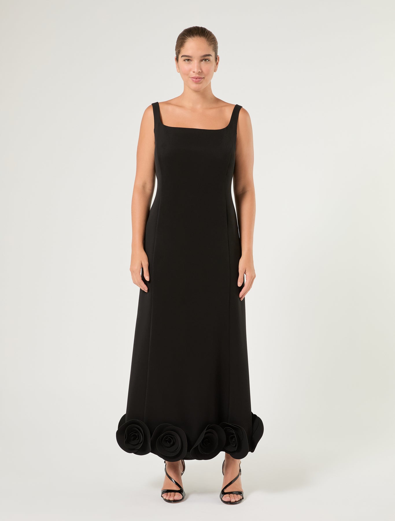Marina Rinaldi rose-detail cady dress for woman