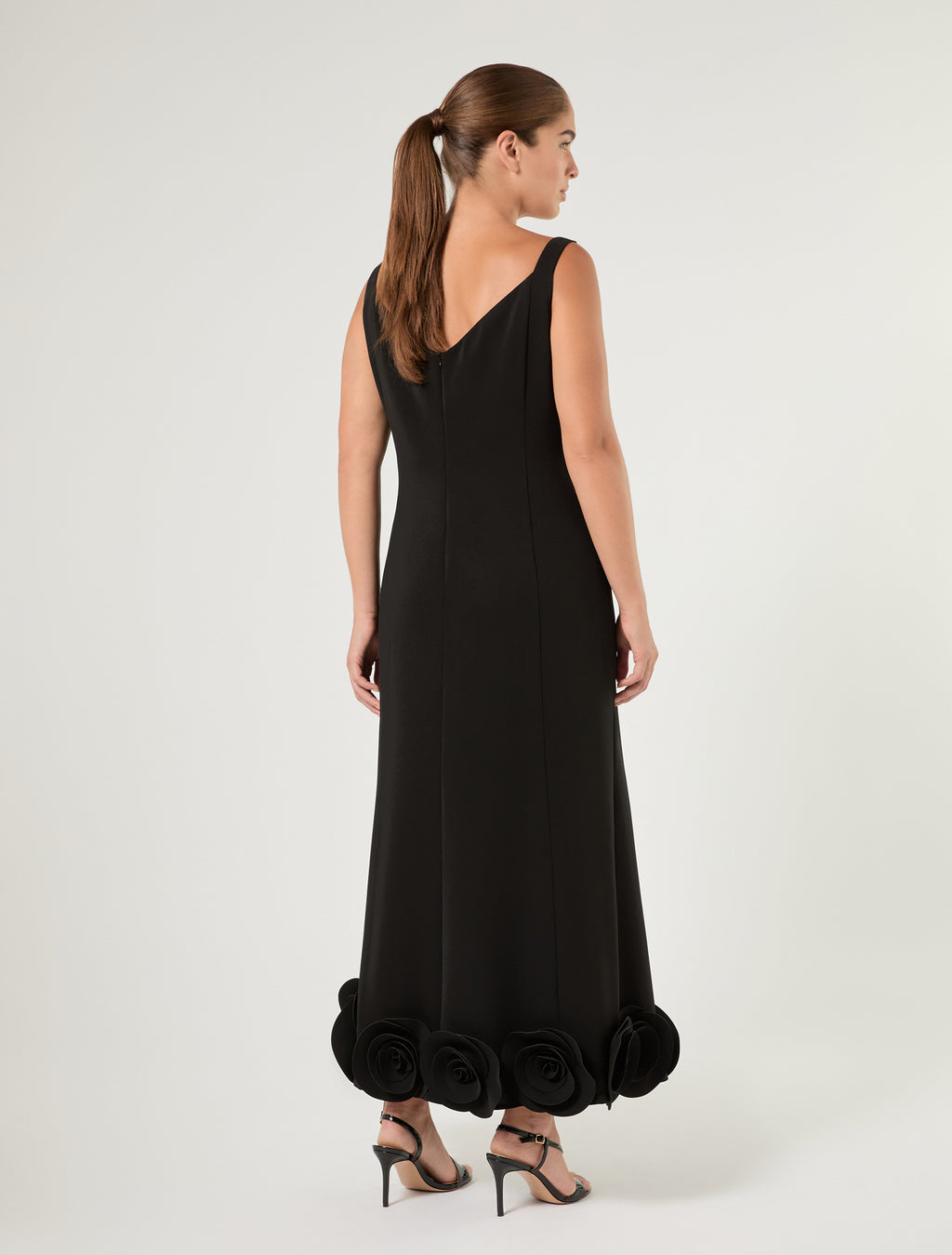 Marina Rinaldi rose-detail cady dress for woman