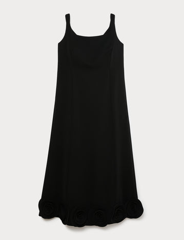 Marina Rinaldi rose-detail cady dress for woman