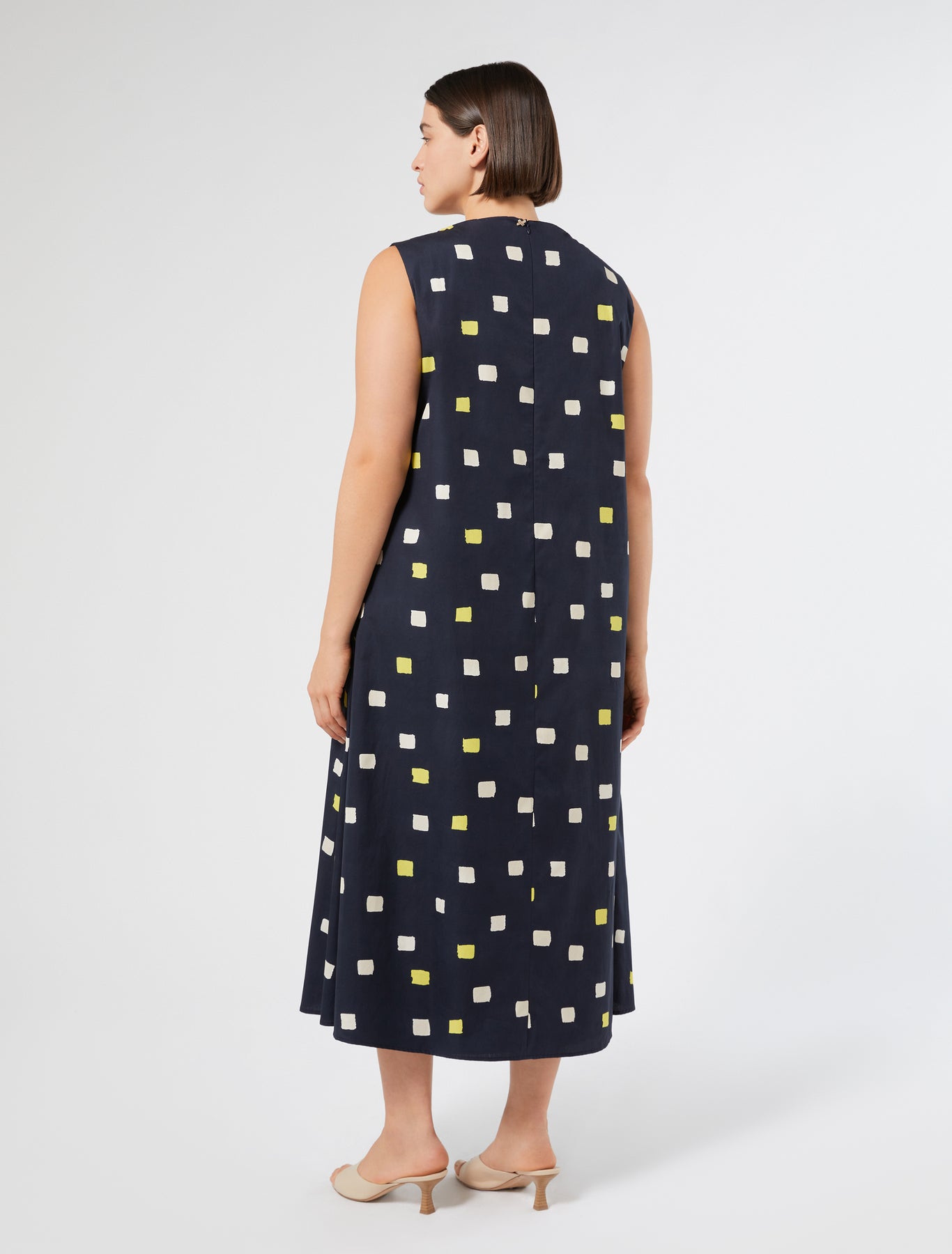 Poplin dress with print