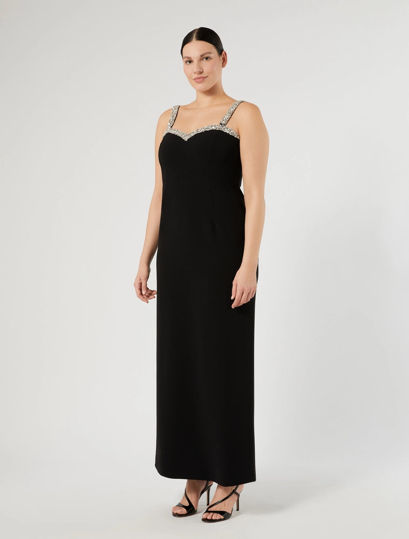 Embroidered cady dress