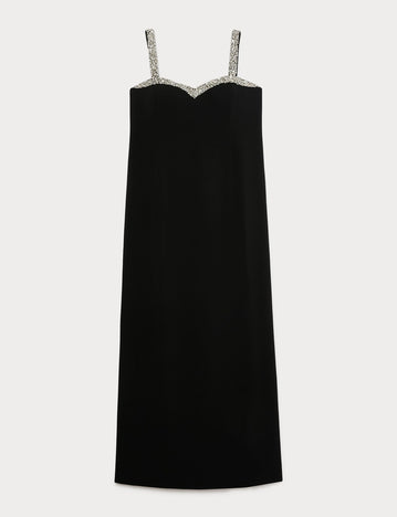 Embroidered cady dress